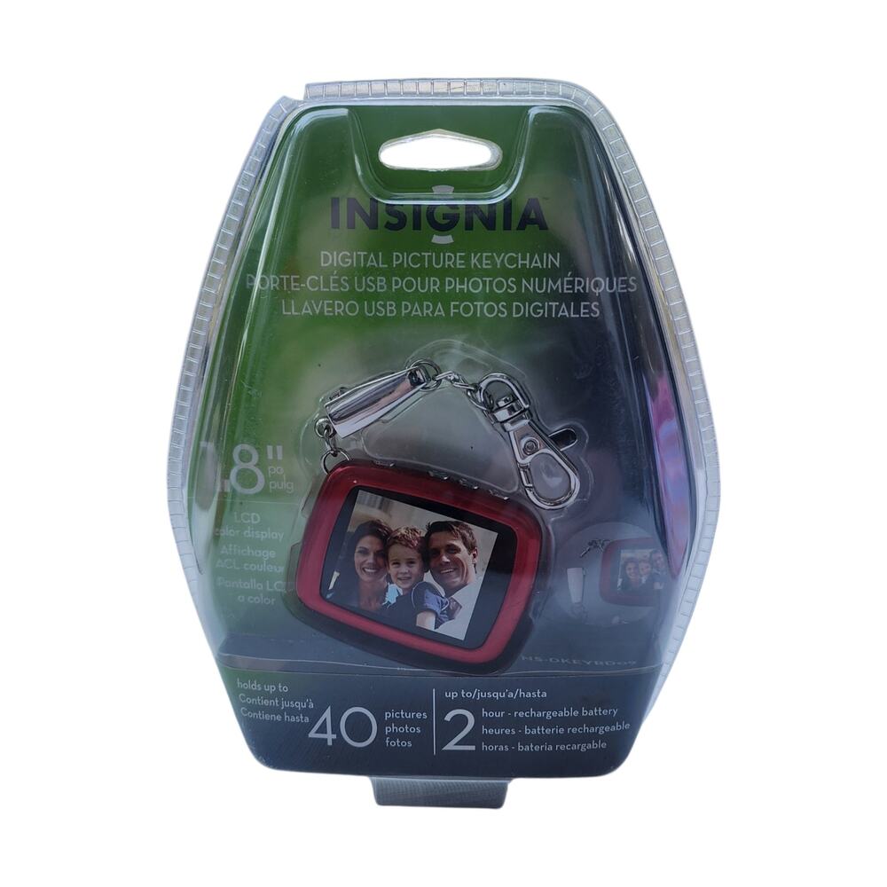 Insignia Digital Picture Keychain 1.8 LCD USB Photo Frame NS-DKEYRD09 New